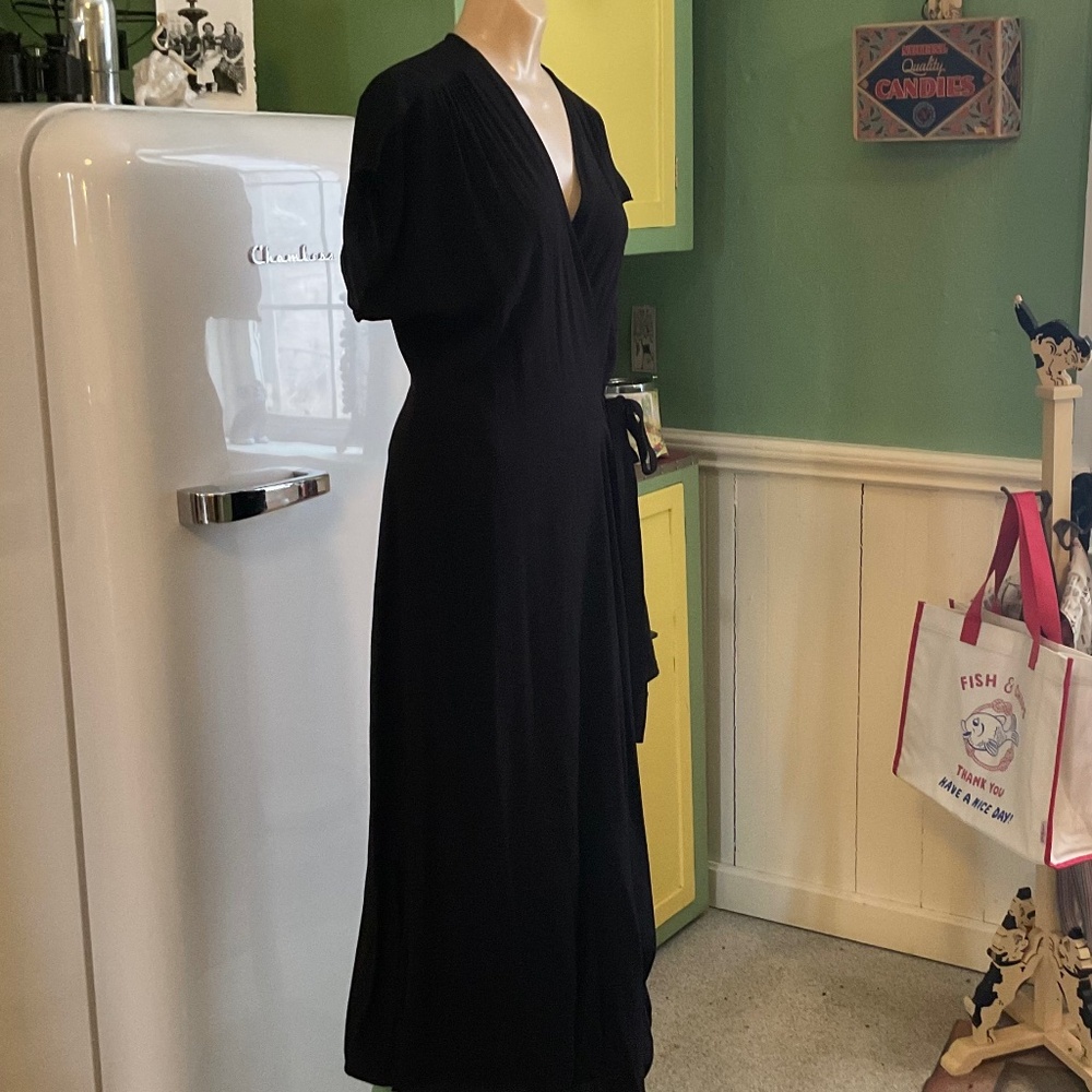 Loco Lindo Black Wrap Dress Xl